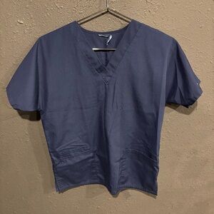 Cherokee Navy Blue Scrub Top